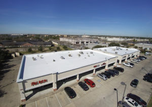 TPO Roof Installed On Strip Mall