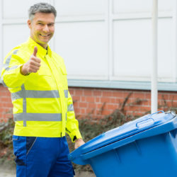 Man With Trash Can For Choosing A Valet Trash Service Blog