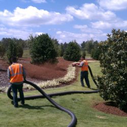 What is mulch blowing at commercial property
