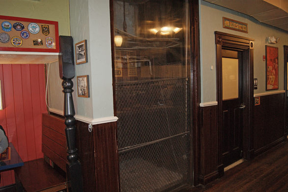 Oldest Cage Elevator Inside Washington DC Potbelly's Restaurant