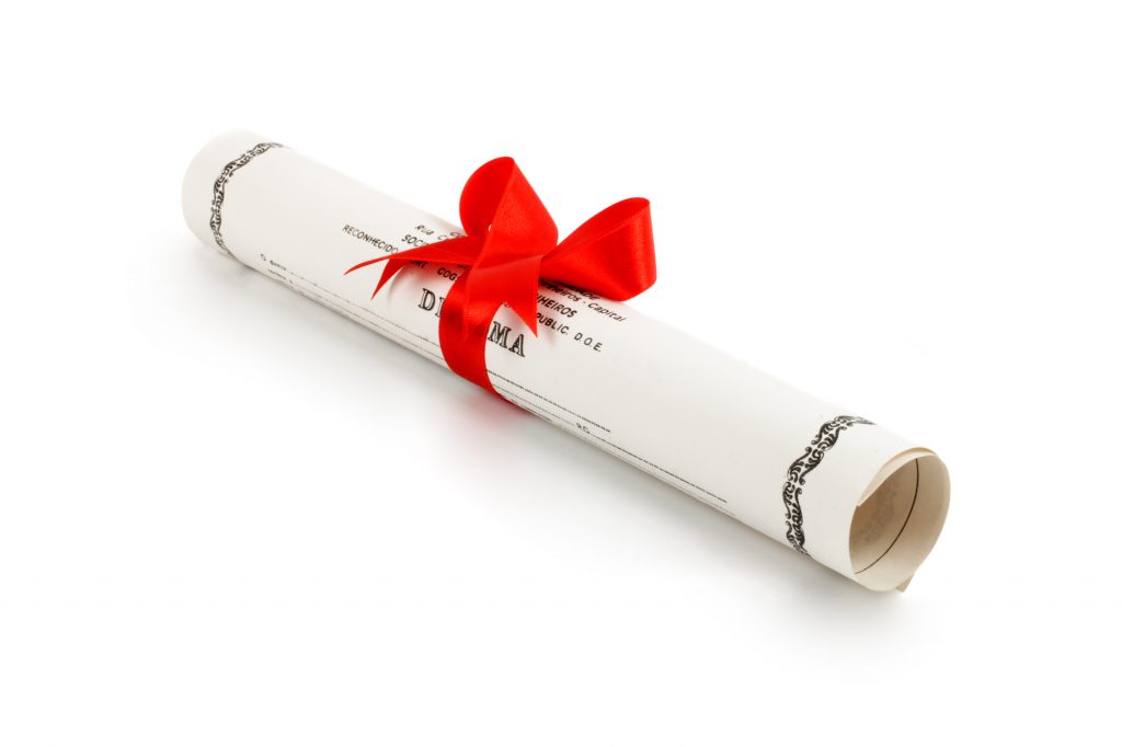 Rolled Up Diploma With Red Ribbon For Best Undergraduate Degrees For Property Managers Blog