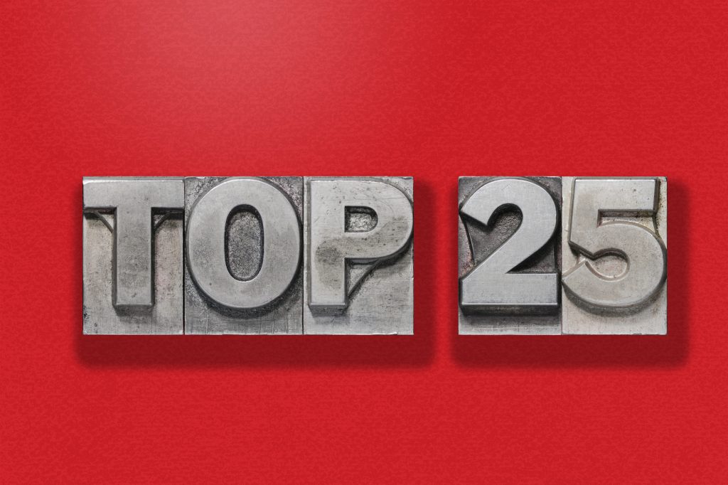Top 25 In Metallic Letters Over Red Background for 25 Largest Senior Housing Companies Blog