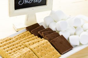 smores at an apartment resident event in august 2021