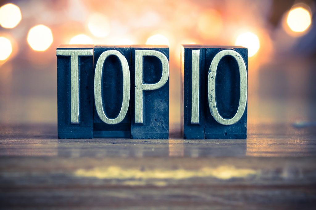 top 10 block letters for 10 largest Retail Shopping Center Management Companies 