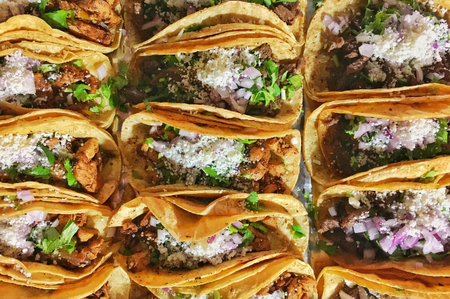 tacos at an apartment resident event in October
