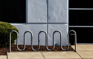 Cuvry Bike Rack In Front Of Commercial Office Building